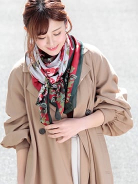 「アイテム（バンダナ/スカーフ）」を使った、LALABoutiqueさん（レディース・160cm）の夏コーディネート