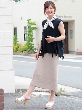 「ＵＶカット」｜「アイテム（財布/小物）」を使った、LALABoutiqueさん（レディース・160cm）の夏コーディネート
