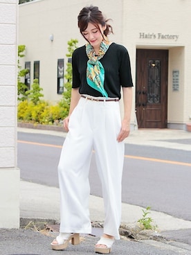 「LALA（ララ）のアイテム」を使った、LALABoutiqueさん（レディース・160cm）の夏コーディネート