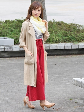 「赤パンツ」｜LALABoutiqueさん（レディース・160cm）の夏コーディネート