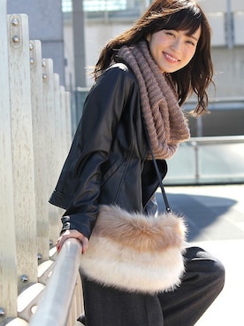 「ファークラッチ」｜LALABoutiqueさん（レディース・160cm）の秋コーディネート