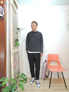 「melple（メイプル）のアイテム」を使った、ReTrickさん（メンズ・170cm）の冬コーディネート
