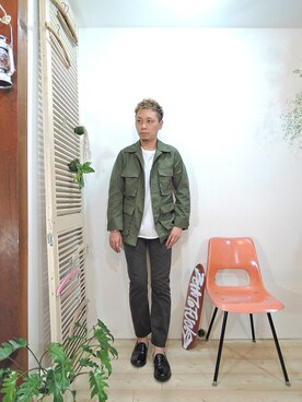 「MANEBU（マネブ）のアイテム（ブーツ）」を使った、ReTrickさん（メンズ・170cm）の冬コーディネート