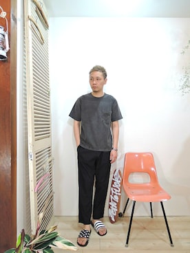 「melple（メイプル）のアイテム」を使った、ReTrickさん（メンズ・170cm）の夏コーディネート