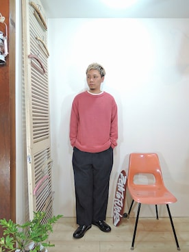 「MANEBU（マネブ）のアイテム（ブーツ）」を使った、ReTrickさん（メンズ・170cm）の秋コーディネート