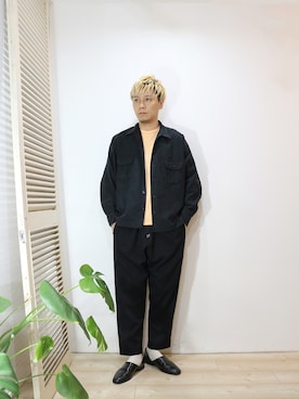 「リラックスパンツ」｜「アイテム（ミリタリージャケット）」を使った、ReTrickさん（メンズ・170cm）の秋コーディネート