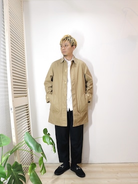 「MANEBU（マネブ）のアイテム（シューズ）」を使った、ReTrickさん（メンズ・170cm）の秋コーディネート