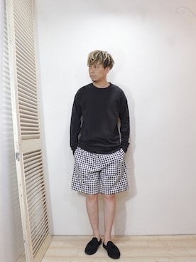 「MANEBU（マネブ）のアイテム（シューズ）」を使った、ReTrickさん（メンズ・170cm）の春コーディネート