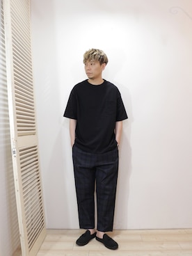 「MANEBU（マネブ）のアイテム（その他シューズ）」を使った、ReTrickさん（メンズ・170cm）の春コーディネート