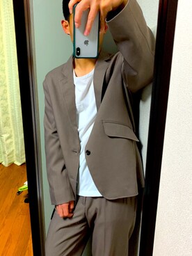 「Lui's（ルイス）のナローベルト（ベルト）」を使った、ゆー🐇さん（メンズ・168cm）の春コーディネート