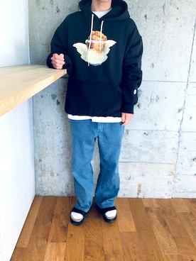 「パラグラフ」｜「アイテム（パンツ）」を使った、ゆー🐇さん（メンズ・168cm）の春コーディネート