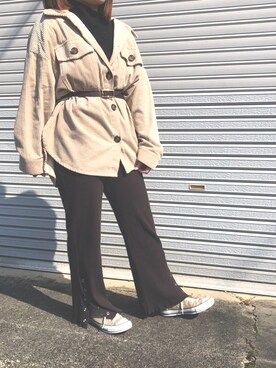 「コーデュロイシャツ」｜kyan︎︎︎︎︎︎︎✯✯さん（レディース・152cm）の春コーディネート