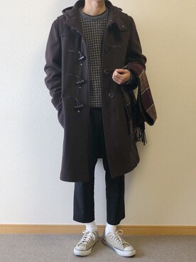 tk.TAKEO KIKUCHIのダッフルコートを使った人気ファッション