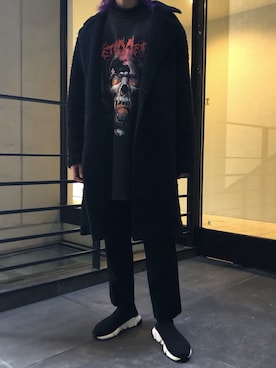 「Lui's（ルイス）のアイテム（トレンチコート）」を使った、ゆうごさん（メンズ・173cm）の冬コーディネート