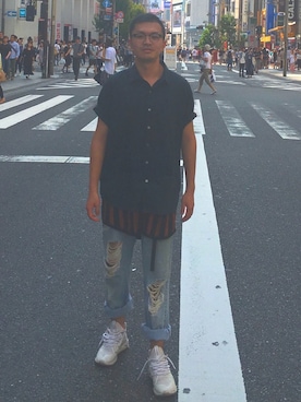 東こをいちさん（メンズ・170cm）の夏コーディネート