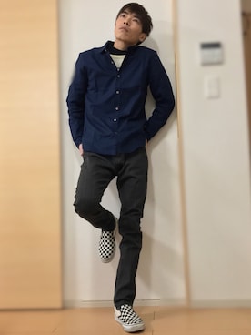 「おとなコーデ」｜「アイテム（チノパンツ）」を使った、sprayさん（メンズ・169cm）の冬コーディネート