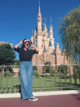 「TokyoDisneyLand」｜Aさん（レディース・153cm）の夏コーディネート