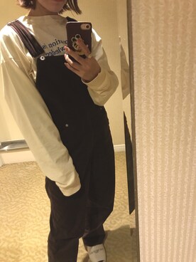 「mline」｜「アイテム（オールインワン・サロペット）」を使った、Aさん（レディース・153cm）の冬コーディネート