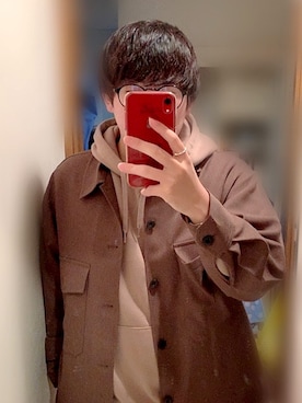 「チョコ色に染まれ」｜「アイテム（セットアップ）」を使った、DAIKIさん（メンズ・167cm）の冬コーディネート