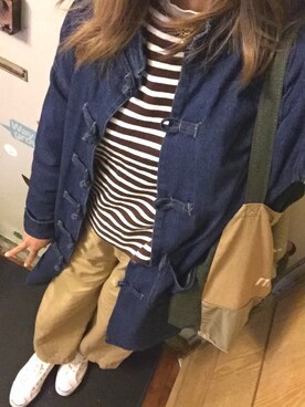 「MERLOT（メルロー）のアイテム（その他アウター）」を使った、智の捷さん（レディース・161cm）の冬コーディネート