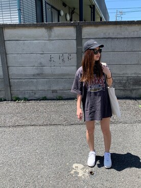 「RonHerman VINTAGE（ロンハーマンヴィンテージ）のアイテム（トートバッグ）」を使った、ayane  matsudaさん（レディース・157cm）の春コーディネート