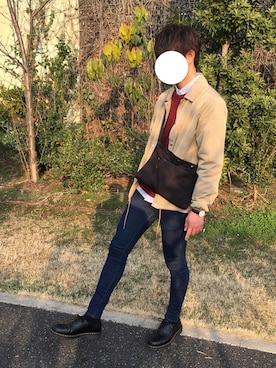 「SEVENDAYS=SUNDAY（セブンデイズサンデイ）のアイテム（その他アウター）」を使った、ユウジさん（メンズ・177cm）の冬コーディネート