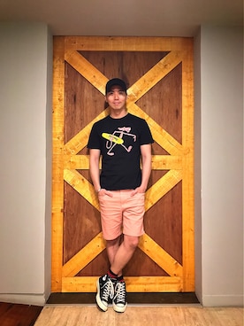 「PULL&BEAR（プルアンドベア）のアイテム（カーゴパンツ）」を使った、Damianwizさん（メンズ・177cm）の秋コーディネート