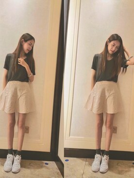 「FILA（フィラ）のアイテム（スリッポン）」を使った、JNooouさん（レディース・164cm）の秋コーディネート