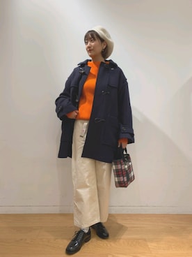 「Paraboot」｜「アイテム（ニットキャップ/ビーニー）」を使った、ニシダさん（レディース・164cm）の秋コーディネート