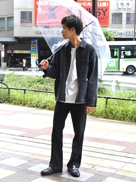「tk.TAKEO KIKUCHI」｜「アイテム（デニムジャケット）」を使った、kitauraさん（メンズ・172cm）の秋コーディネート