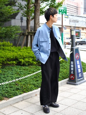 「ラブアンドピース2020」｜「アイテム（ブルゾン）」を使った、kitauraさん（メンズ・172cm）の秋コーディネート
