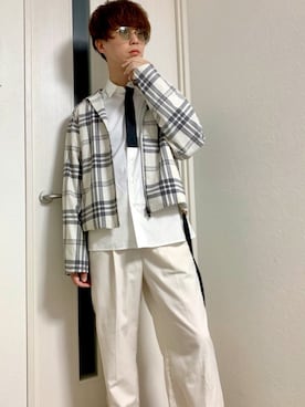 「SUNSEA（サンシー）のアイテム（ブルゾン）」を使った、たくみさん（メンズ・168cm）の春コーディネート