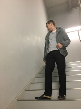 「ONES STROKE（ワンズストローク）のアイテム」を使った、Koutaro Makitaさん（メンズ・170cm）の秋コーディネート