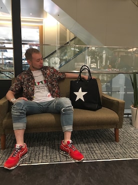 「TANTA（タンタ）のアイテム」を使った、Koutaro Makitaさん（メンズ・170cm）の春コーディネート