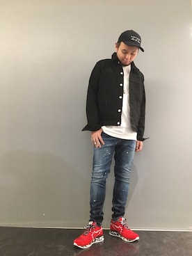 「roar（ロアー）のアイテム（帽子）」を使った、Koutaro Makitaさん（メンズ・170cm）の夏コーディネート