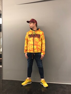 「DEUS EX MACHINA（デウスエクスマキナ）のアイテム（帽子）」を使った、Koutaro Makitaさん（メンズ・170cm）の秋コーディネート