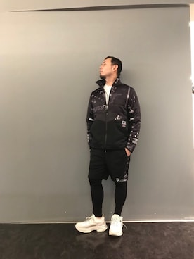 「AKM（エイケイエム）のアイテム（ブルゾン）」を使った、Koutaro Makitaさん（メンズ・170cm）の秋コーディネート