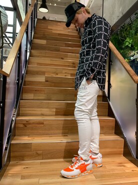 「ROYAL FLASH（ロイヤルフラッシュ）のアイテム（キャップ）」を使った、Koutaro Makitaさん（メンズ・170cm）の春コーディネート