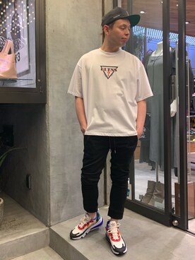 「Yohji Yamamoto（ヨウジヤマモト）のアイテム（帽子）」を使った、Koutaro Makitaさん（メンズ・168cm）の夏コーディネート