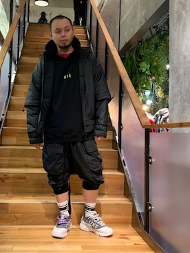 「RtA（アールティーエー）のアイテム」を使った、Koutaro Makitaさん（メンズ・168cm）の秋コーディネート