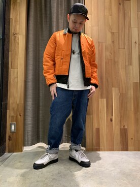 「DEUS EX MACHINA（デウスエクスマキナ）のアイテム（帽子）」を使った、Koutaro Makitaさん（メンズ・168cm）の冬コーディネート