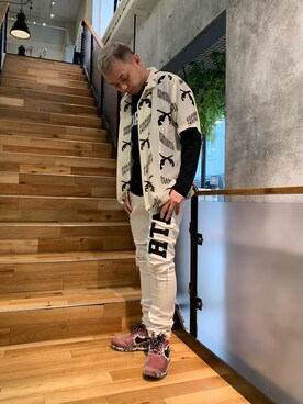 「RtA（アールティーエー）のアイテム」を使った、Koutaro Makitaさん（メンズ・168cm）の春コーディネート