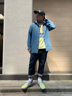 「ISAMU KATAYAMA BACKLASH（イサムカタヤマバックラッシュ）のアイテム（シャツ/ブラウス）」を使った、Koutaro Makitaさん（メンズ・168cm）の春コーディネート