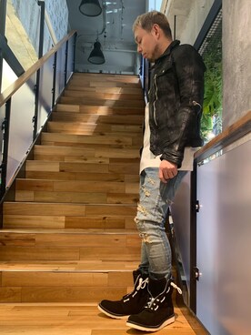 「RtA（アールティーエー）のアイテム」を使った、Koutaro Makitaさん（メンズ・168cm）の春コーディネート