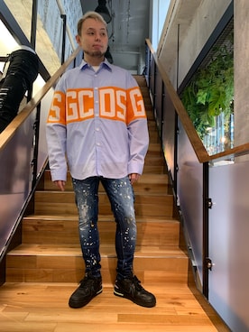 「GCDS（ジーシーディーエス）のアイテム」を使った、Koutaro Makitaさん（メンズ・168cm）の春コーディネート