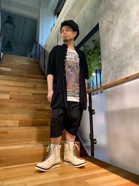 「KMRii（ケムリ）のアイテム（トップス）」を使った、Koutaro Makitaさん（メンズ・168cm）の春コーディネート