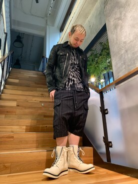 「RtA（アールティーエー）のアイテム」を使った、Koutaro Makitaさん（メンズ・168cm）の春コーディネート