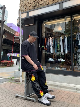 「READYMADE（レディメイド）のアイテム（パンツ）」を使った、Koutaro Makitaさん（メンズ・168cm）の春コーディネート