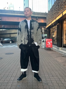 「KMRii（ケムリ）のアイテム（パンツ）」を使った、Koutaro Makitaさん（メンズ・168cm）の夏コーディネート