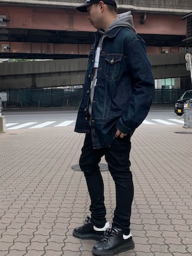 「BACKLASH（バックラッシュ）のアイテム（ブルゾン）」を使った、Koutaro Makitaさん（メンズ・168cm）の秋コーディネート